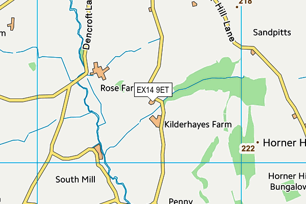 EX14 9ET map - OS VectorMap District (Ordnance Survey)