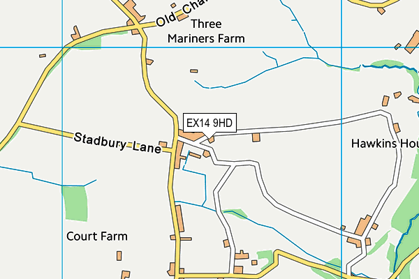 EX14 9HD map - OS VectorMap District (Ordnance Survey)