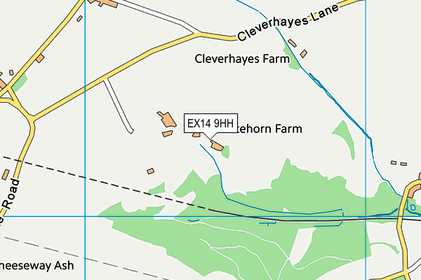 EX14 9HH map - OS VectorMap District (Ordnance Survey)