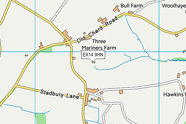 EX14 9HN map - OS VectorMap District (Ordnance Survey)