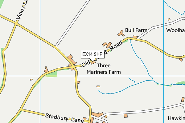 EX14 9HP map - OS VectorMap District (Ordnance Survey)