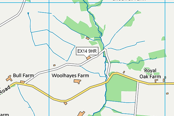 EX14 9HR map - OS VectorMap District (Ordnance Survey)