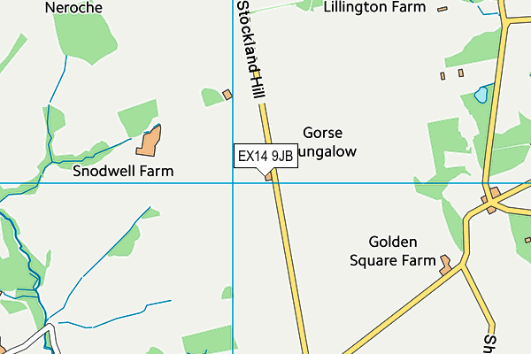 EX14 9JB map - OS VectorMap District (Ordnance Survey)