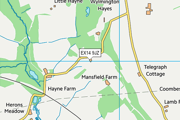 EX14 9JZ map - OS VectorMap District (Ordnance Survey)