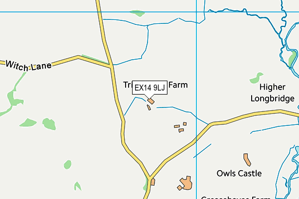 EX14 9LJ map - OS VectorMap District (Ordnance Survey)