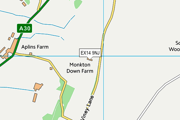 EX14 9NJ map - OS VectorMap District (Ordnance Survey)