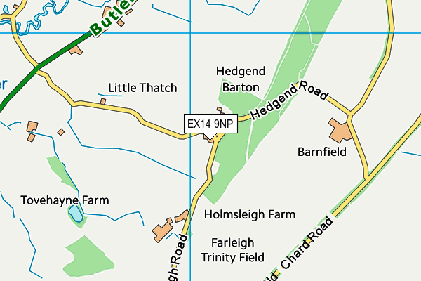 EX14 9NP map - OS VectorMap District (Ordnance Survey)