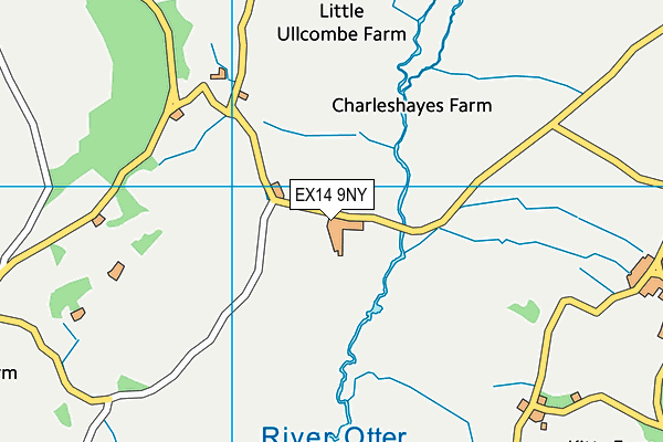 EX14 9NY map - OS VectorMap District (Ordnance Survey)