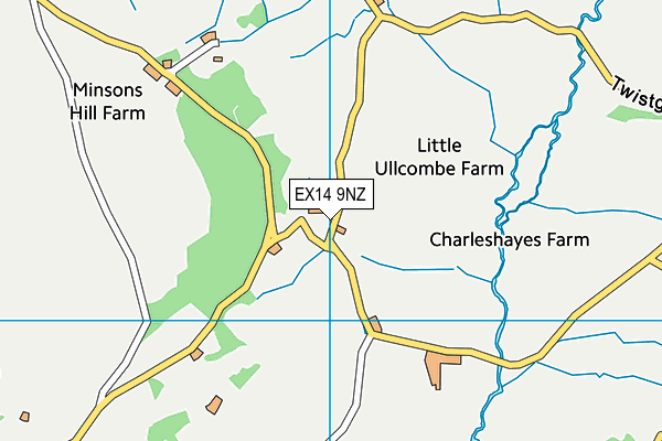 EX14 9NZ map - OS VectorMap District (Ordnance Survey)