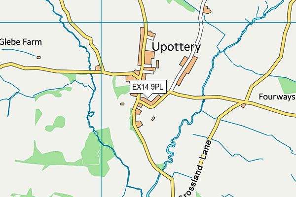 EX14 9PL map - OS VectorMap District (Ordnance Survey)