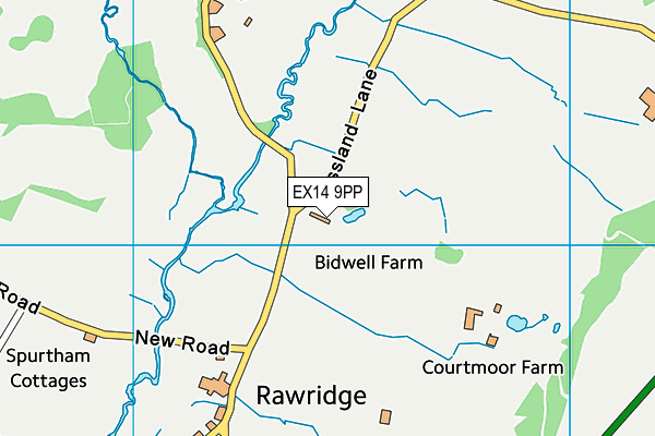 EX14 9PP map - OS VectorMap District (Ordnance Survey)