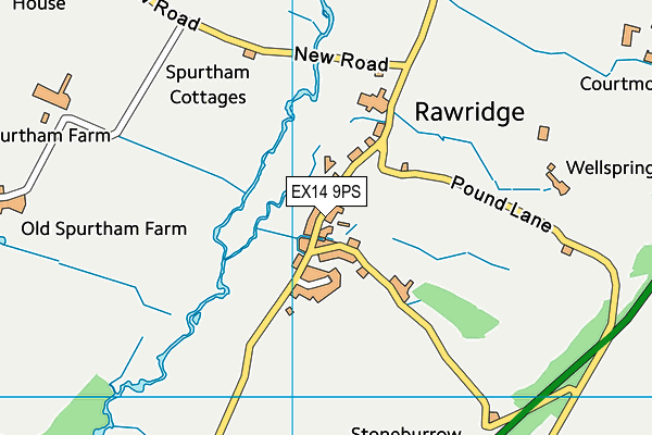 EX14 9PS map - OS VectorMap District (Ordnance Survey)