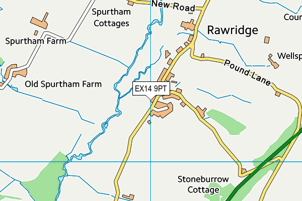 EX14 9PT map - OS VectorMap District (Ordnance Survey)