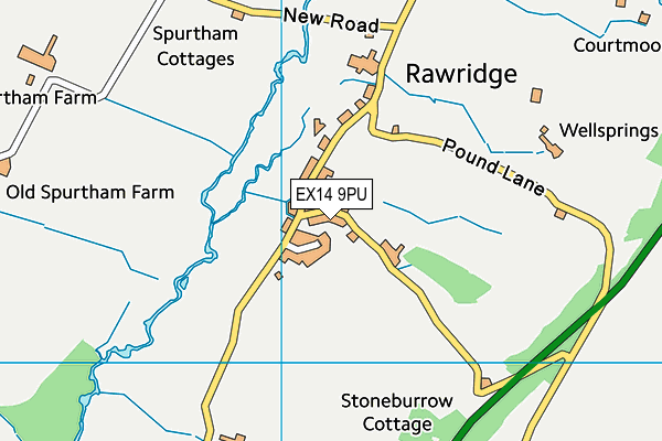 EX14 9PU map - OS VectorMap District (Ordnance Survey)