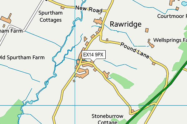 EX14 9PX map - OS VectorMap District (Ordnance Survey)