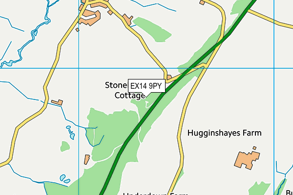 EX14 9PY map - OS VectorMap District (Ordnance Survey)