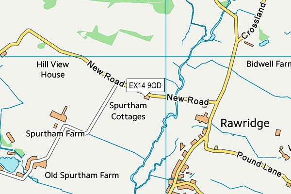 EX14 9QD map - OS VectorMap District (Ordnance Survey)