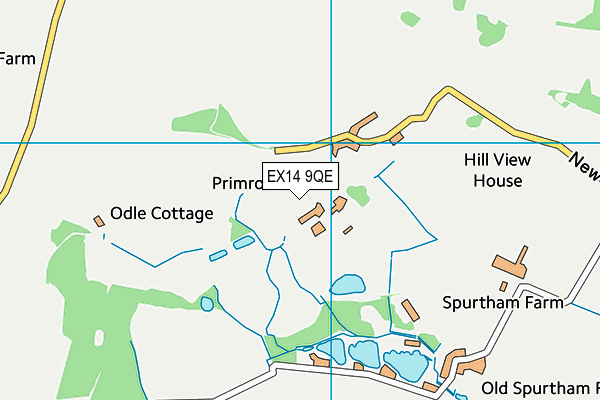 EX14 9QE map - OS VectorMap District (Ordnance Survey)