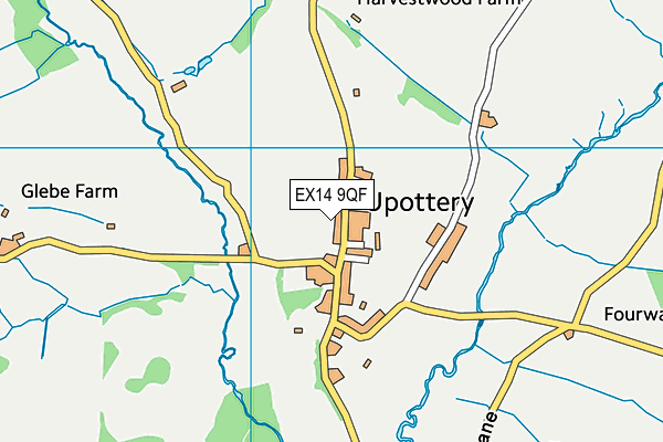 EX14 9QF map - OS VectorMap District (Ordnance Survey)