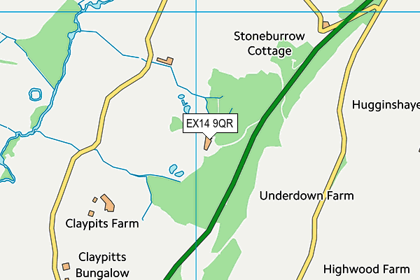 EX14 9QR map - OS VectorMap District (Ordnance Survey)