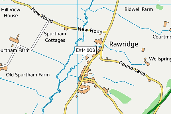 EX14 9QS map - OS VectorMap District (Ordnance Survey)