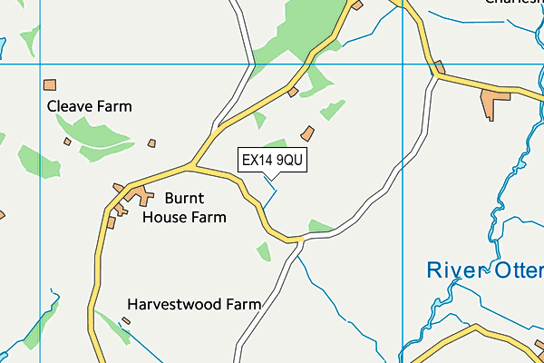 EX14 9QU map - OS VectorMap District (Ordnance Survey)