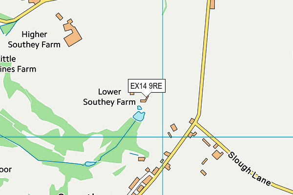 EX14 9RE map - OS VectorMap District (Ordnance Survey)