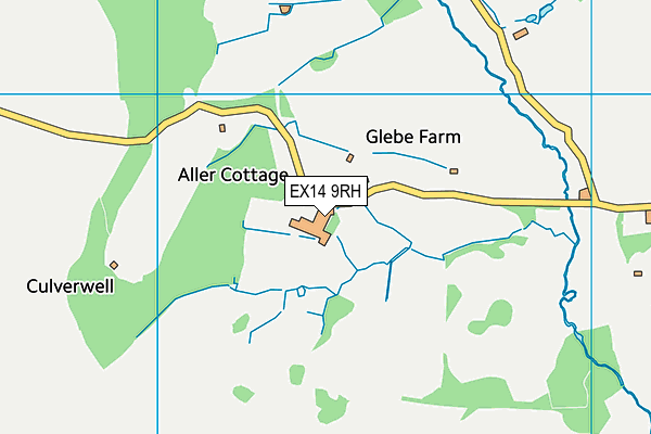 Glebe Park map (EX14 9RH) - OS VectorMap District (Ordnance Survey)