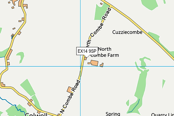 EX14 9SP map - OS VectorMap District (Ordnance Survey)