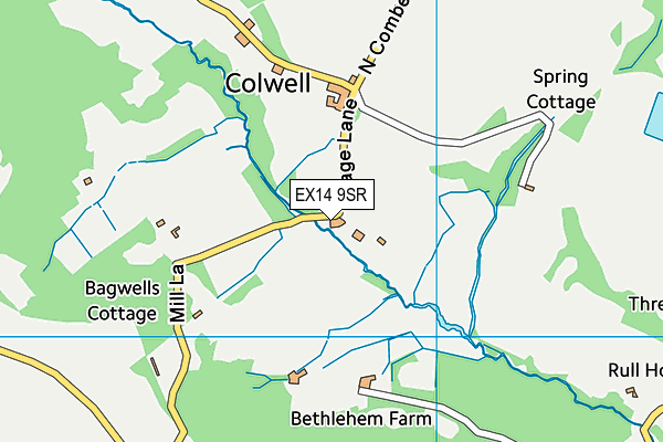 EX14 9SR map - OS VectorMap District (Ordnance Survey)