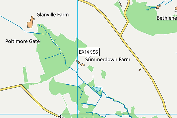 EX14 9SS map - OS VectorMap District (Ordnance Survey)