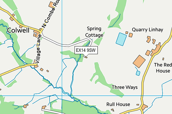 EX14 9SW map - OS VectorMap District (Ordnance Survey)