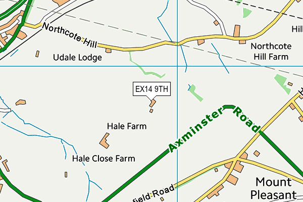 EX14 9TH map - OS VectorMap District (Ordnance Survey)