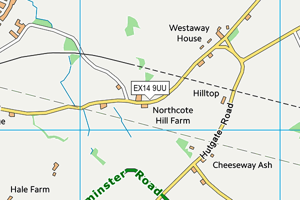 EX14 9UU map - OS VectorMap District (Ordnance Survey)