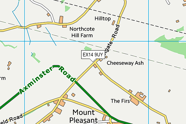 EX14 9UY map - OS VectorMap District (Ordnance Survey)