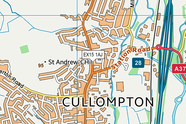Map of CULLOMPTON DINING LTD at district scale