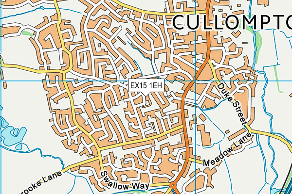 EX15 1EH map - OS VectorMap District (Ordnance Survey)