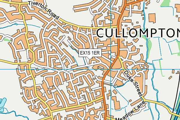 EX15 1ER map - OS VectorMap District (Ordnance Survey)