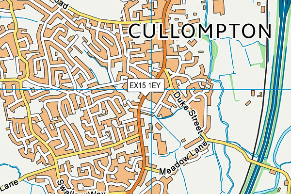 EX15 1EY map - OS VectorMap District (Ordnance Survey)