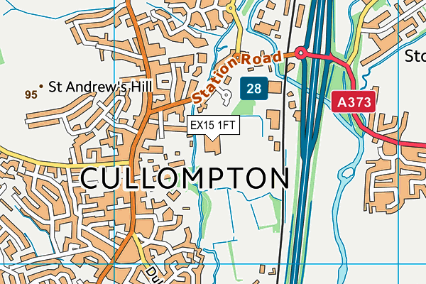 EX15 1FT map - OS VectorMap District (Ordnance Survey)