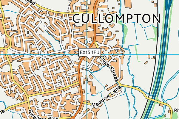 EX15 1FU map - OS VectorMap District (Ordnance Survey)