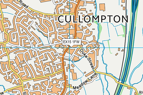 EX15 1FW map - OS VectorMap District (Ordnance Survey)