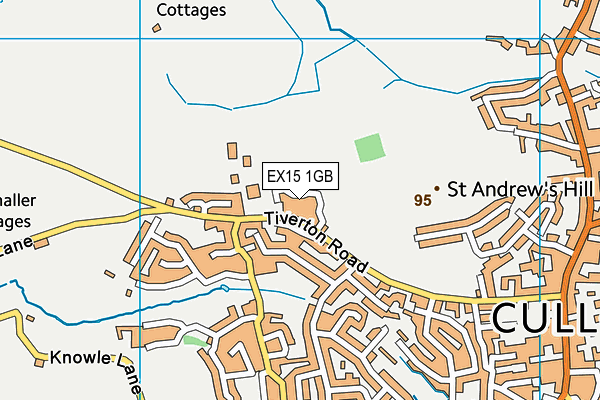 EX15 1GB map - OS VectorMap District (Ordnance Survey)