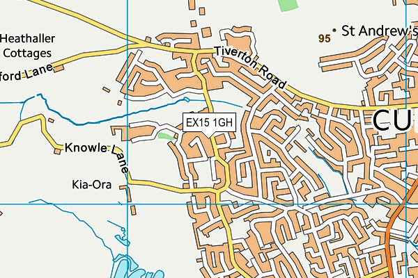 EX15 1GH map - OS VectorMap District (Ordnance Survey)