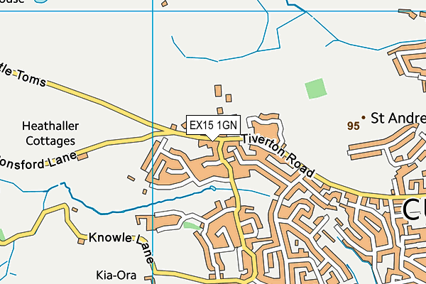 EX15 1GN map - OS VectorMap District (Ordnance Survey)