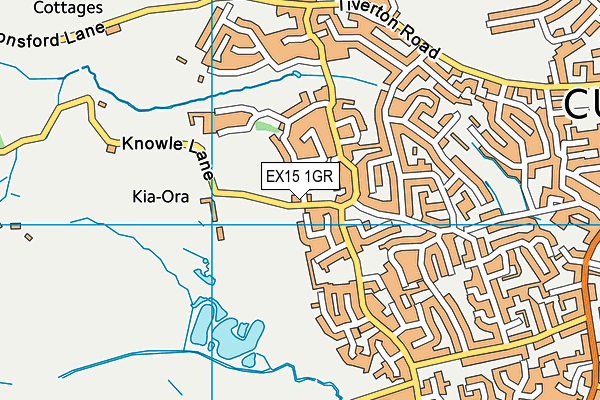 EX15 1GR map - OS VectorMap District (Ordnance Survey)