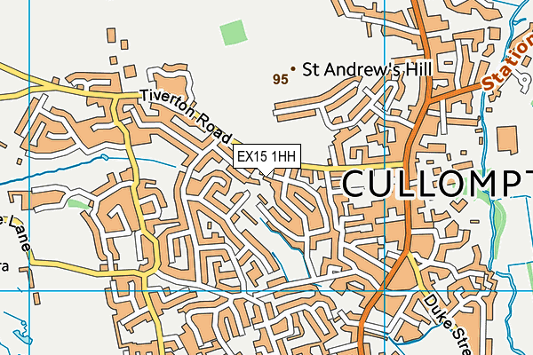 EX15 1HH map - OS VectorMap District (Ordnance Survey)