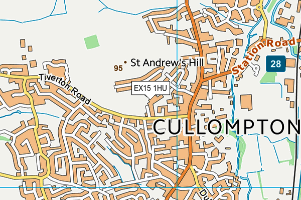 St Andrew's Primary School map (EX15 1HU) - OS VectorMap District (Ordnance Survey)