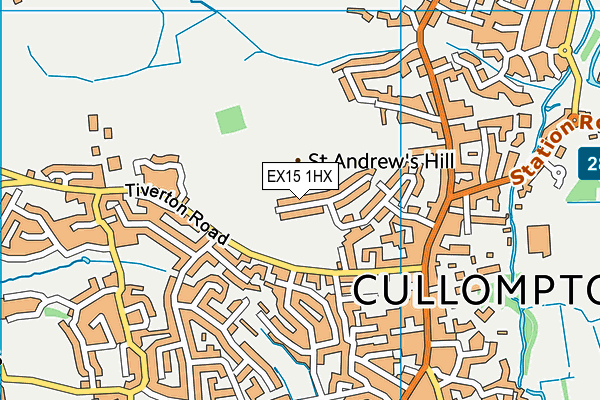 EX15 1HX map - OS VectorMap District (Ordnance Survey)