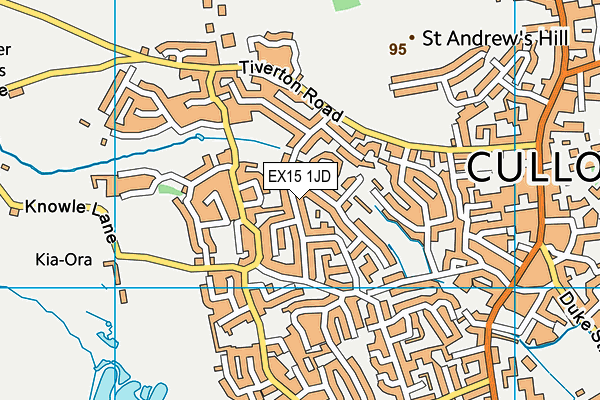 EX15 1JD map - OS VectorMap District (Ordnance Survey)